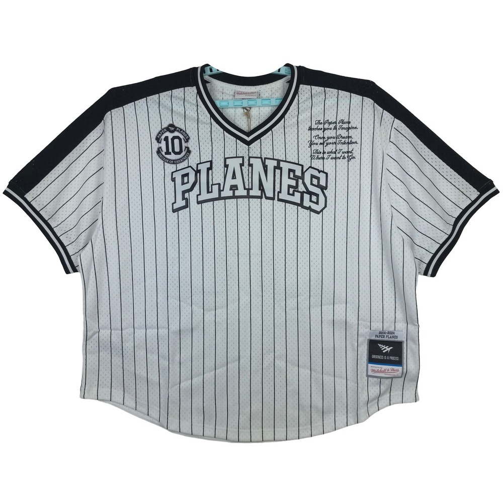 Paper Planes Mitchell & Ness Jersey 3XL XXXL Cut Fabric Embroidery Logo NWT